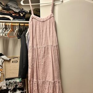 Knox Rose Light Pink Textured Midi Dress